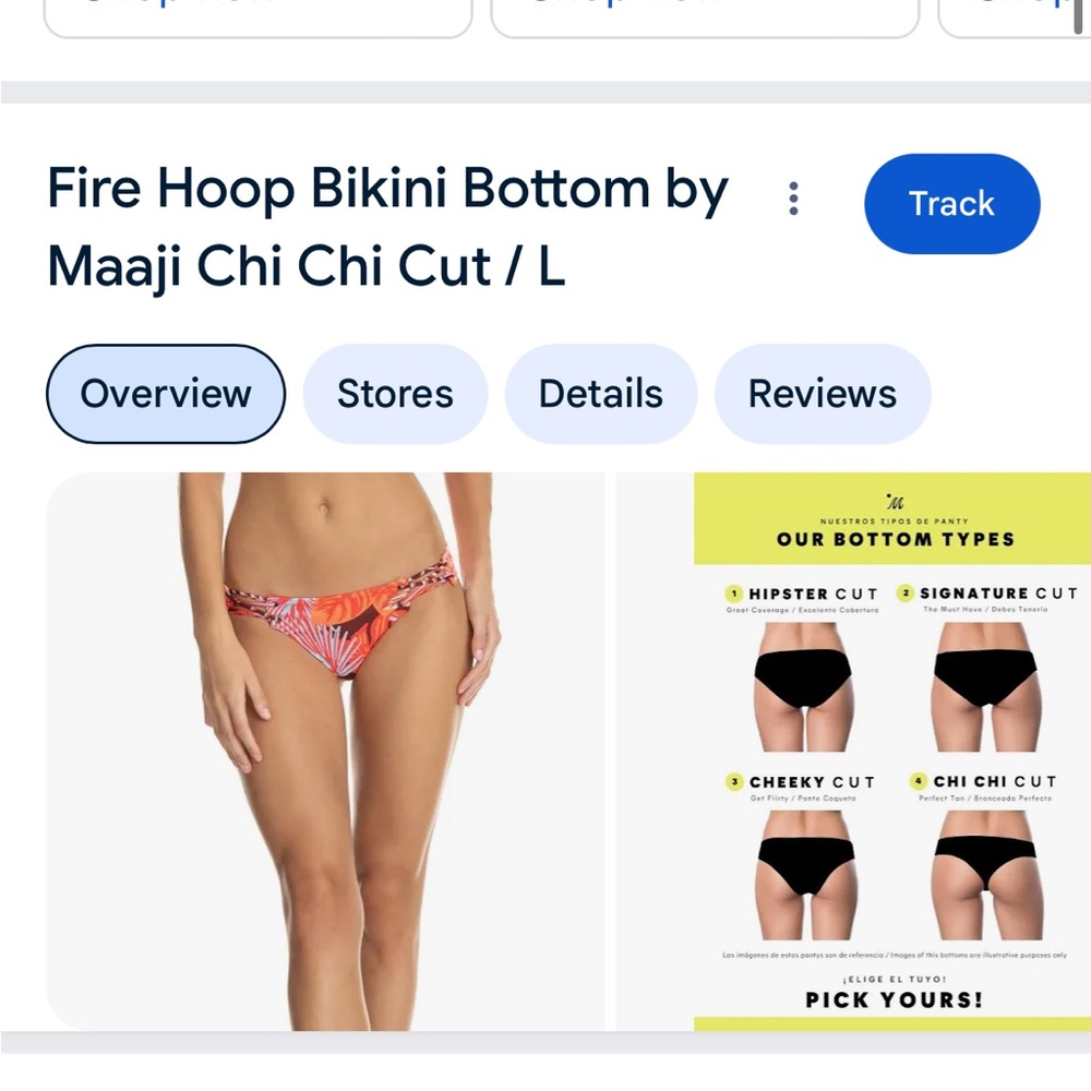 Maaji fire hoop bikini bottom